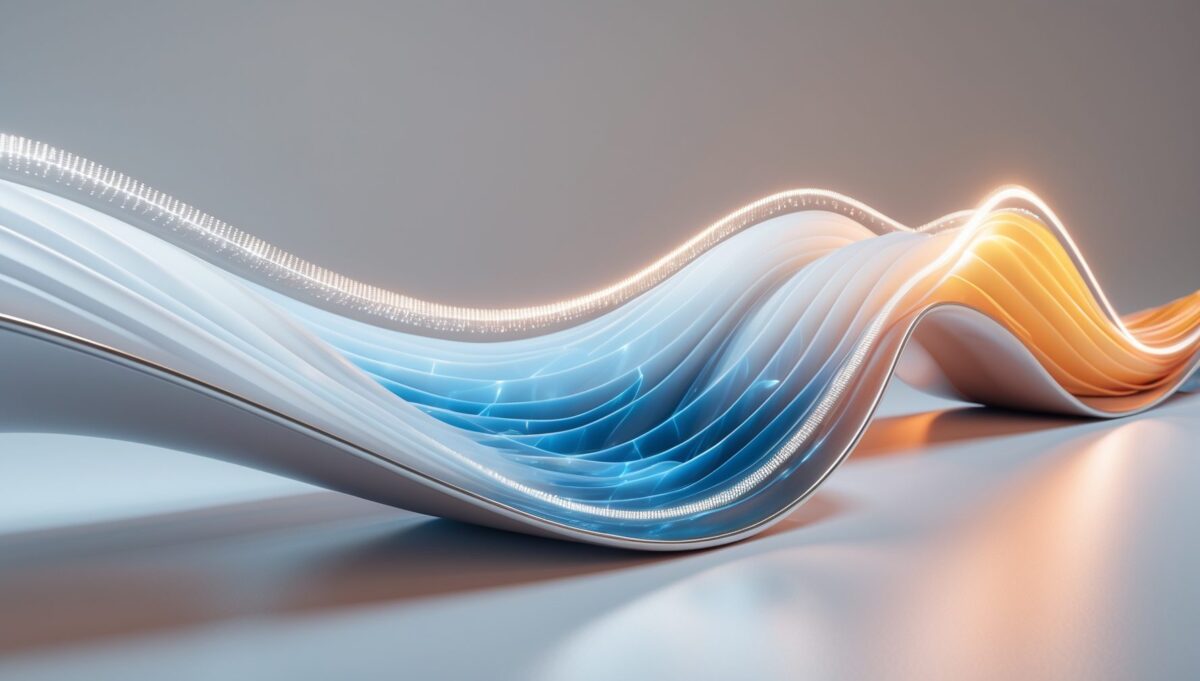 Glatte Farbwelle von blauem Morgenlicht zu rotem Abendlicht im horizontalen Verlauf.