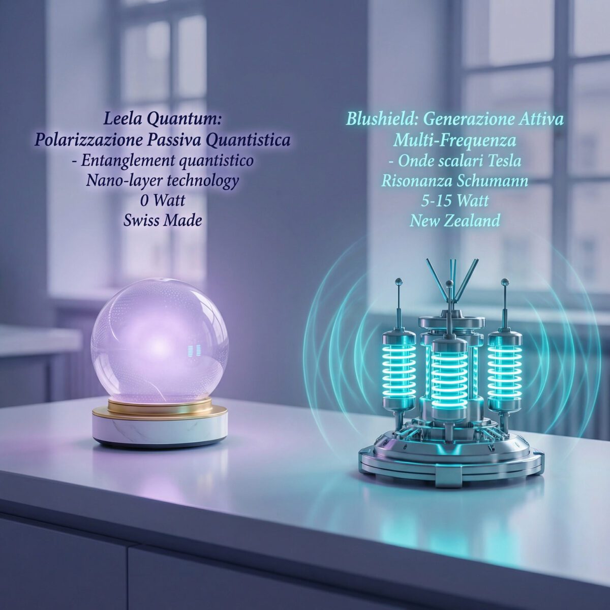 Confronto filosofie tecnologiche Leela vs Blushield