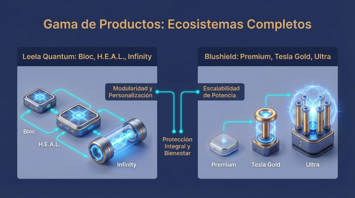 Gama de productos: ecosistemas completos Leela vs Blushield