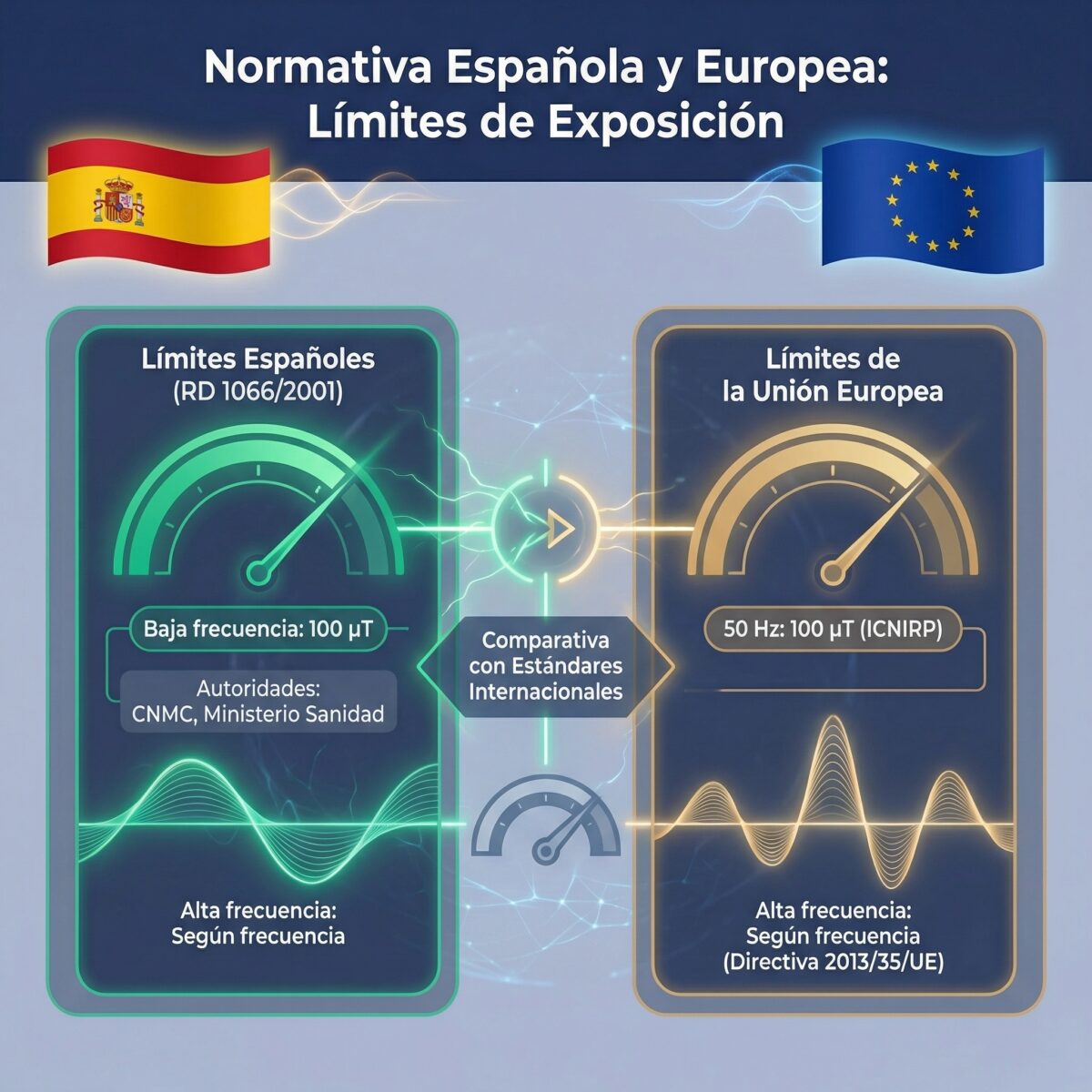 Normativa española y europea límites exposición EMF