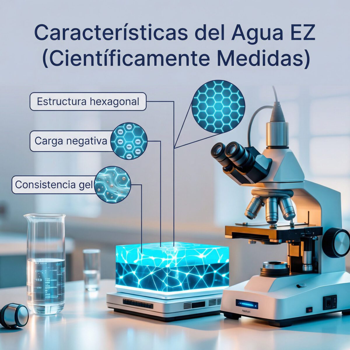 Características del agua EZ científicamente medidas