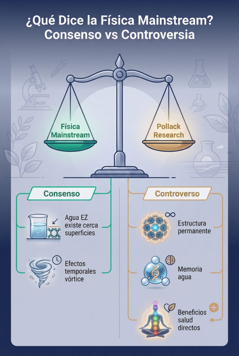 Consenso científico agua estructurada: hechos probados vs controversos