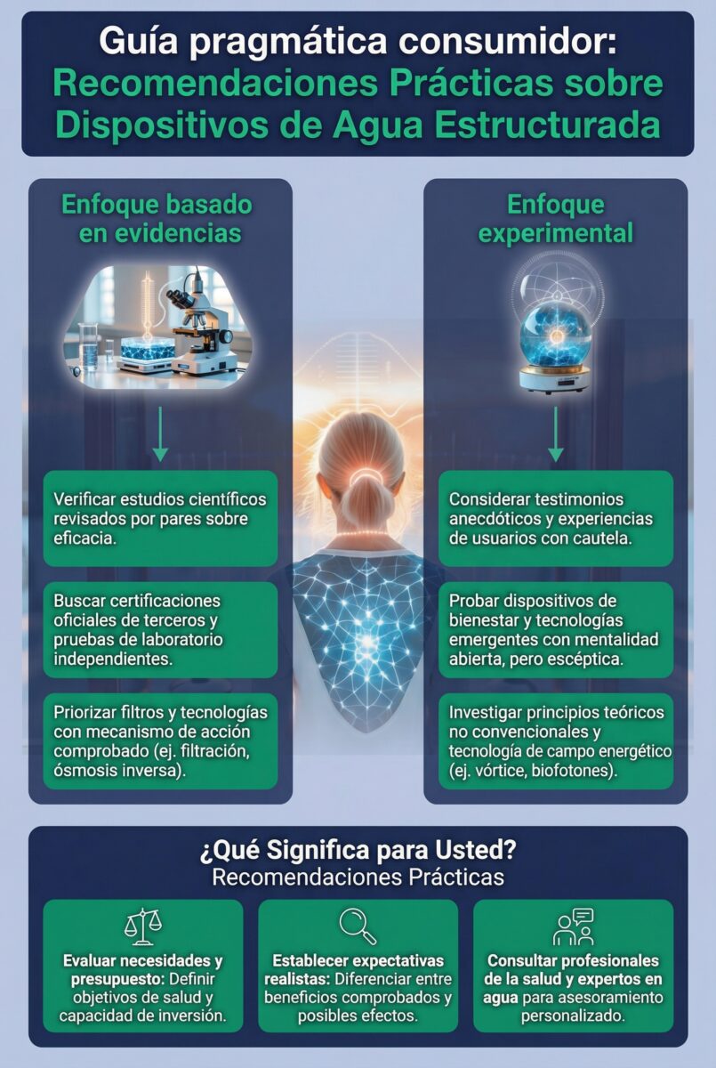 ¿Qué significa para usted? Recomendaciones prácticas agua estructurada