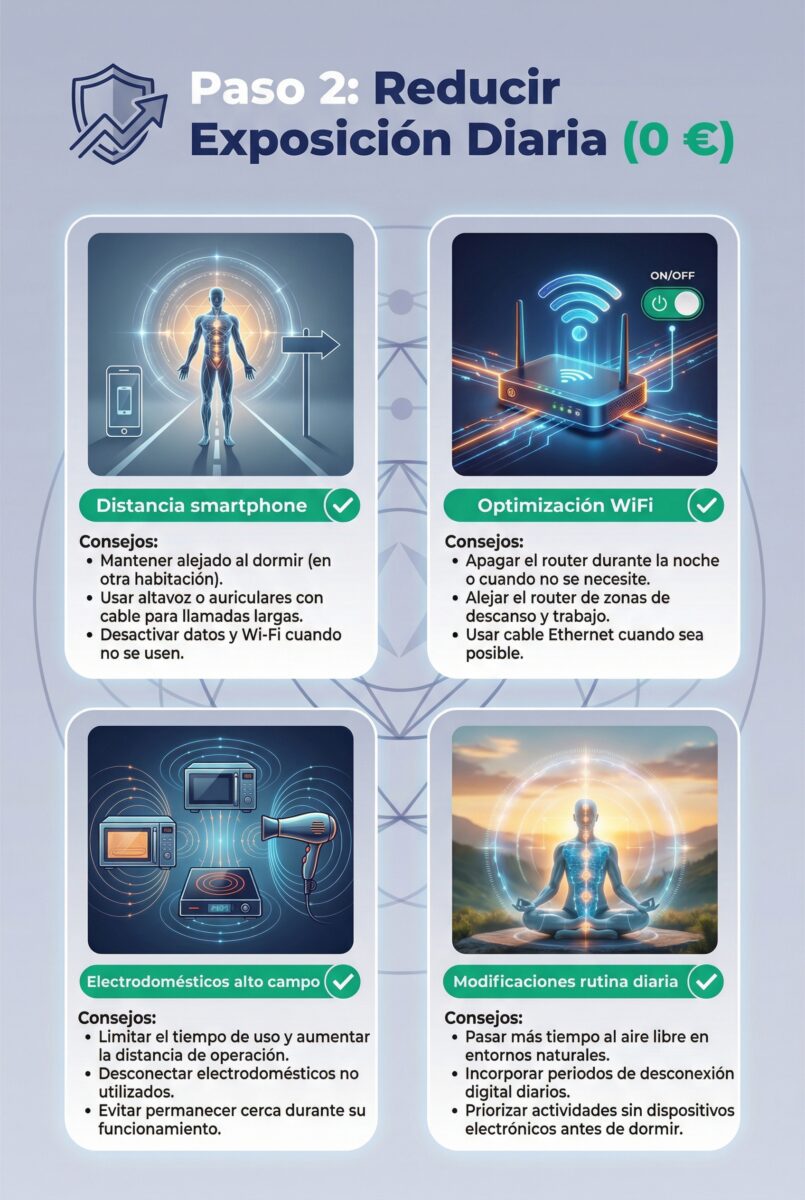 Paso 2 protección EMF: reducir exposición diaria gratis