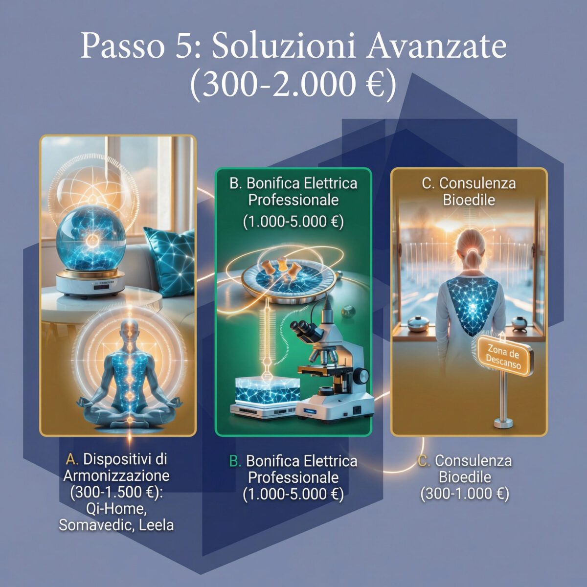 Passo 5 protezione EMF: soluzioni avanzate e dispositivi armonizzazione