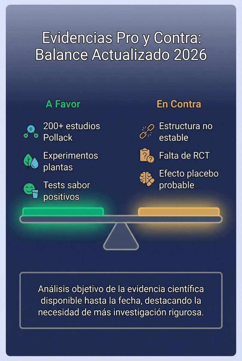 Balance evidencias estructuración agua 2026: pro y contra