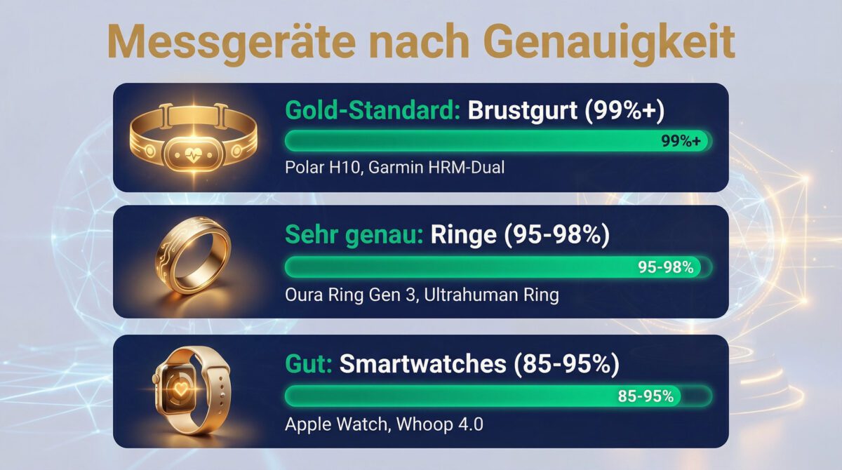 HRV-Messgeräte Vergleich: Brustgurt, Ringe und Smartwatches