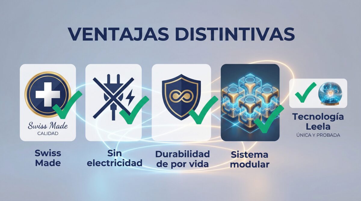 Ventajas distintivas de Leela Quantum: Swiss Made y durabilidad