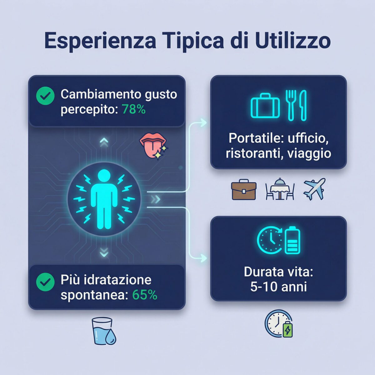 Esperienze utenti Analemma: gusto, idratazione e utilizzo portatile