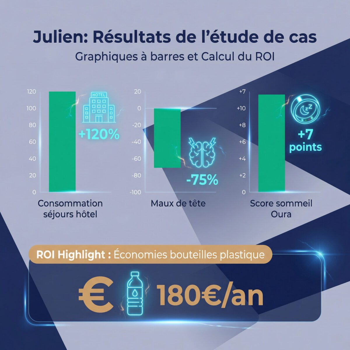 Étude de cas Julien en déplacement : résultats Ooho Portable et économies bouteilles plastiques