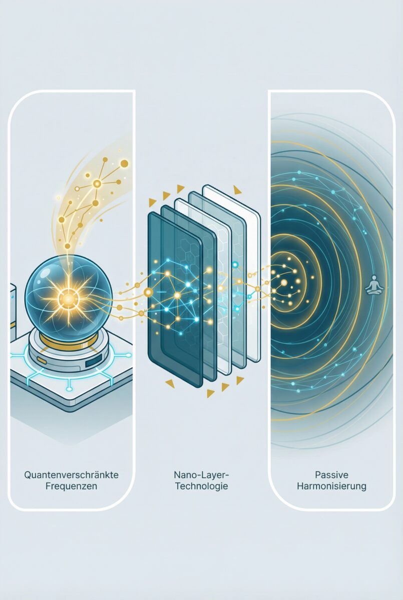 Infografik zur Quantenverschränkung-Technologie des Leela Quantum Bloc