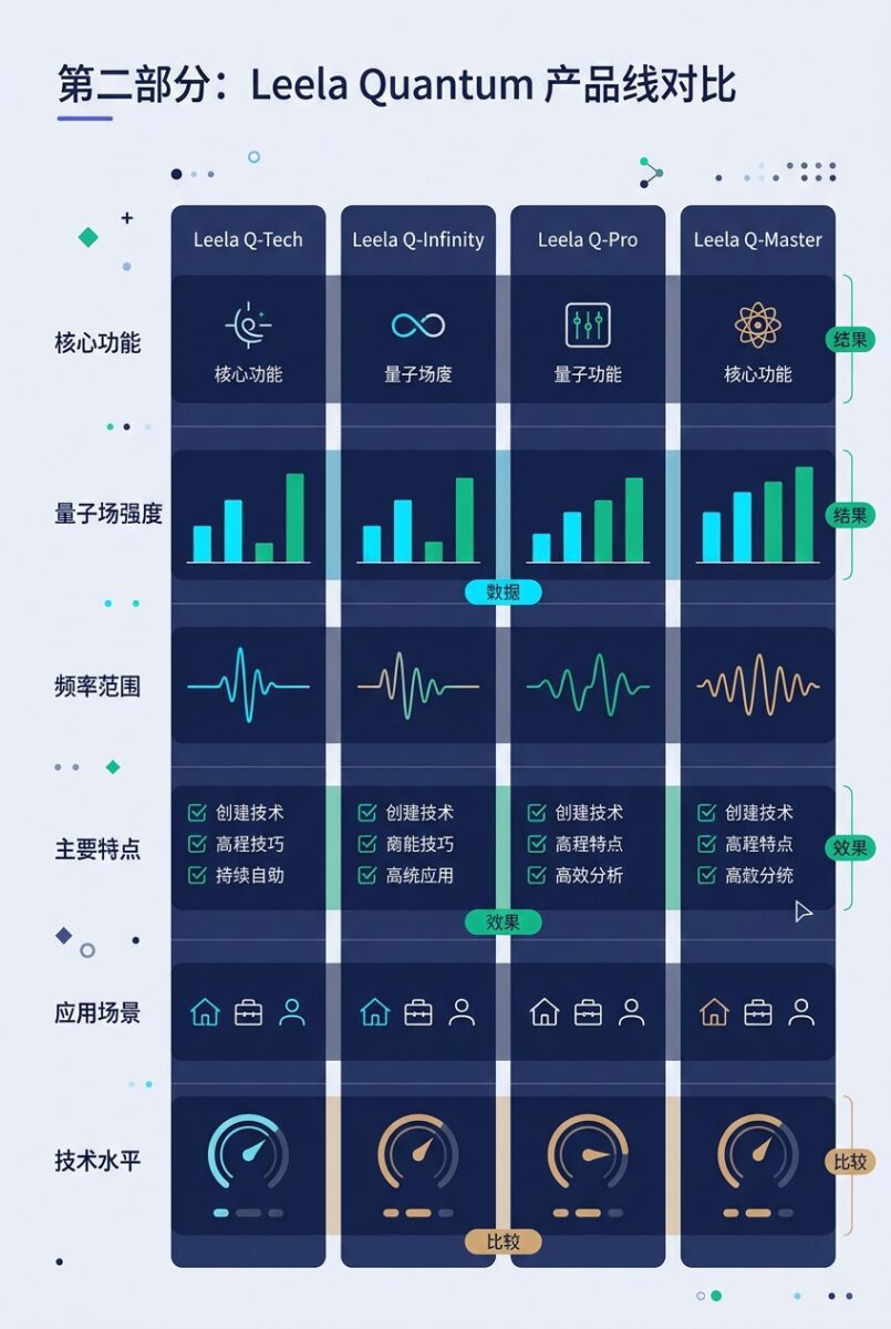 Leela Quantum Bloc 深度评测：量子能量技术的真相（2026年） - 第二部分：Leela Quantum 产品线对比