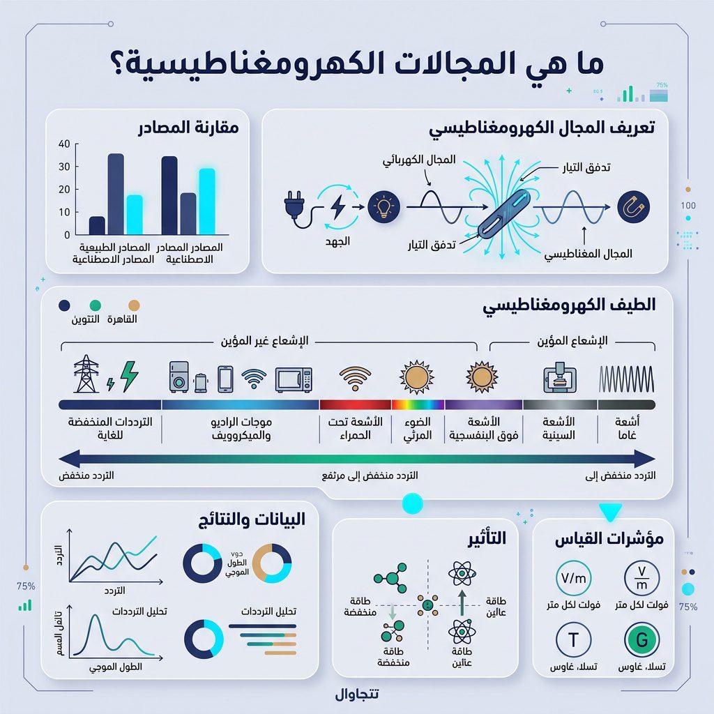 ما هي المجالات الكهرومغناطيسية (EMF)؟ دليل كامل للمنطقة العربية (2026) - ما هي المجالات الكهرومغناطيسية؟