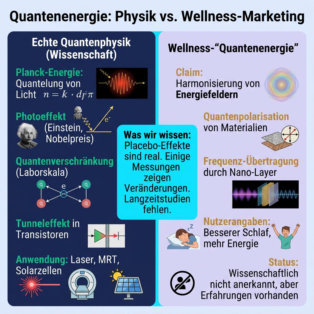 Quantenenergie: Echte Quantenphysik vs. Wellness-Marketing — Was ist was?