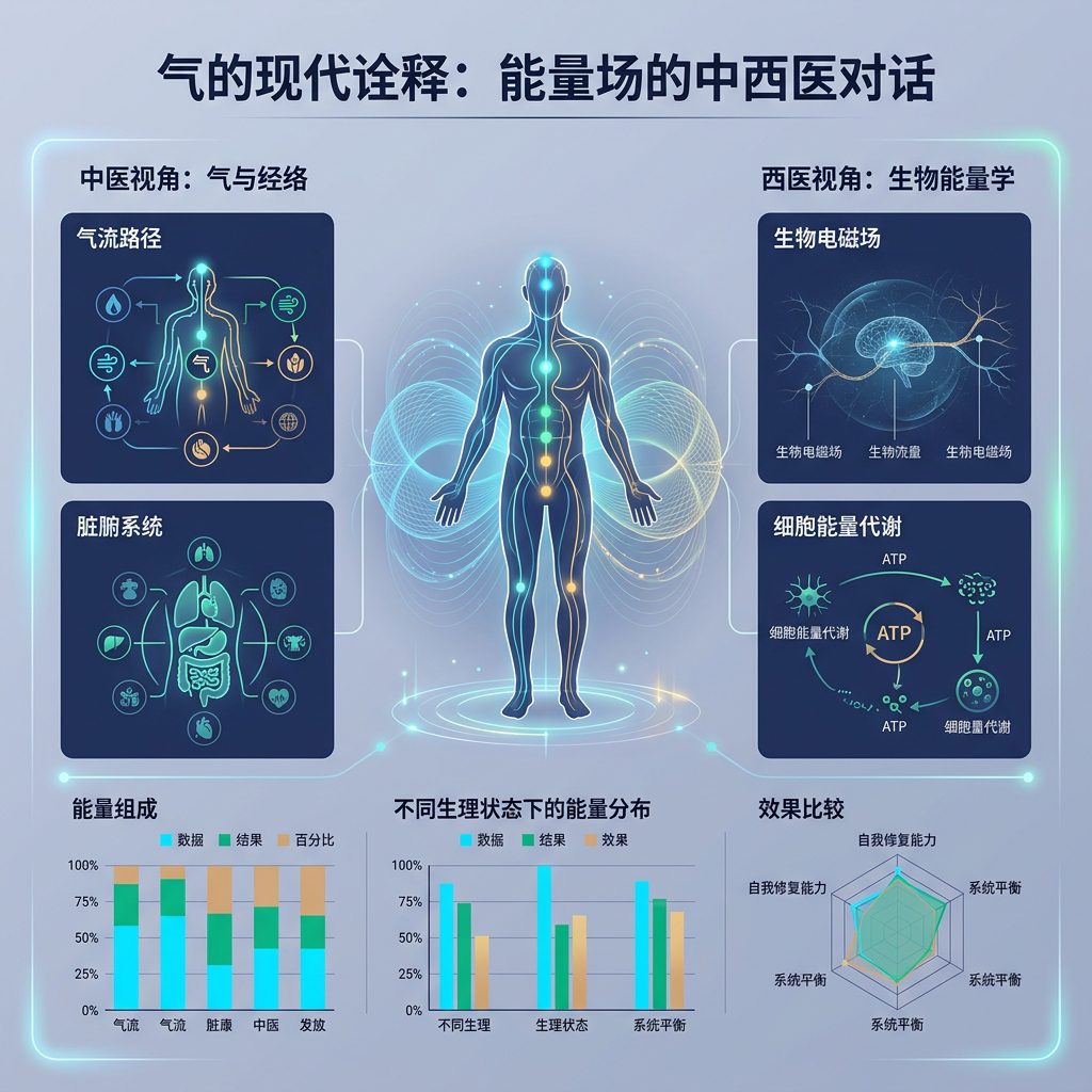 中医视角下的EMF与气：现代科学与传统智慧的对话 - 气的现代诠释：能量场的中西医对话