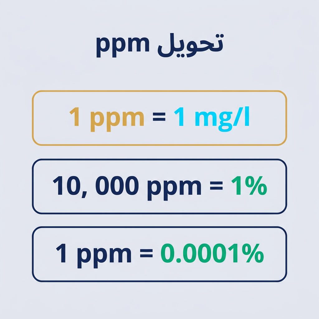 قيمة ppm ببساطة: المعنى والتحويل (2026) – رسم معلوماتي 1