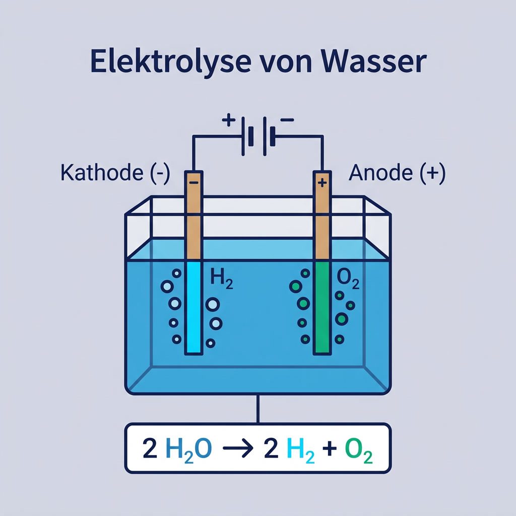 Elektrolyse von Wasser: Ablauf, Formel & Anwendung (2026) – Infografik 1