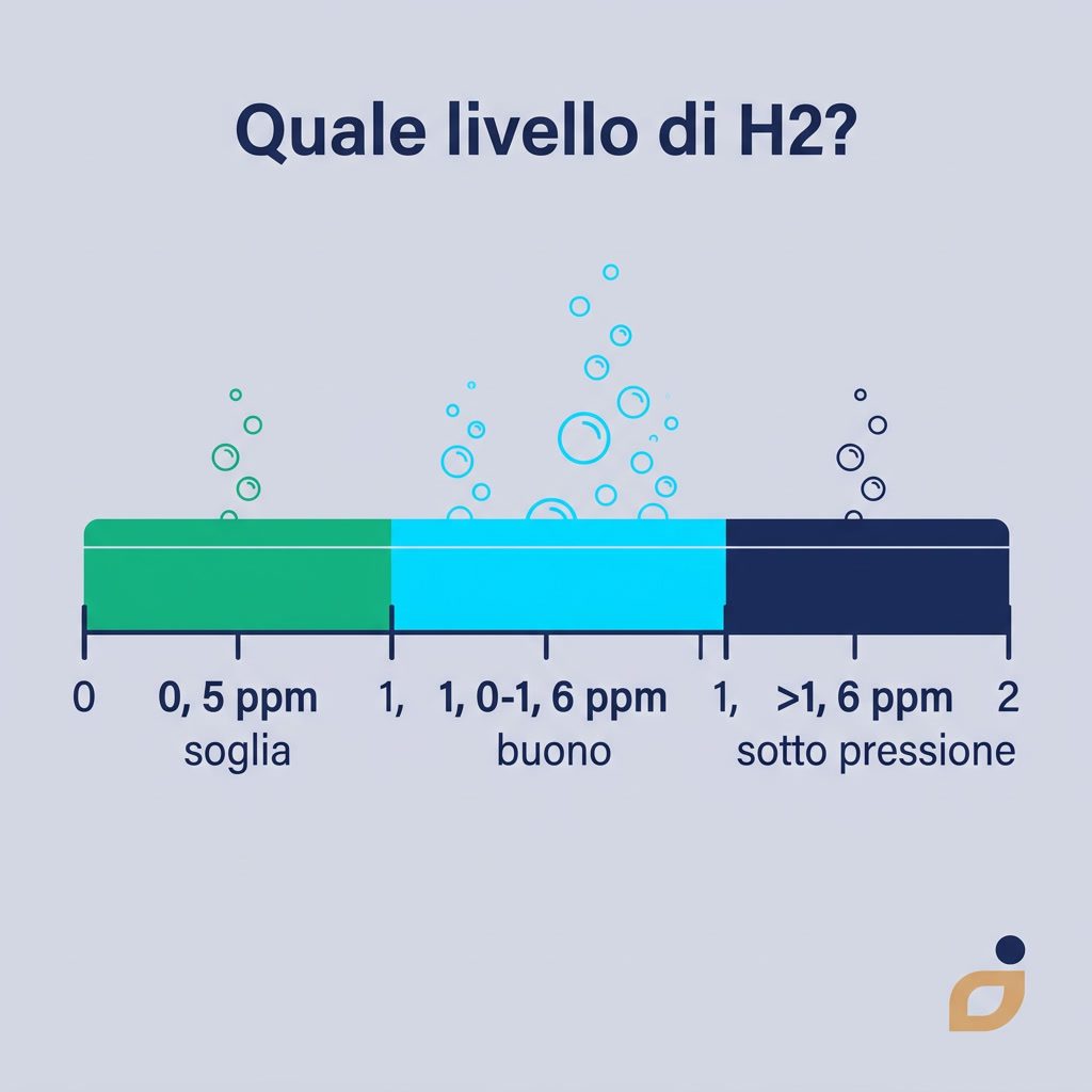 Acqua idrogenata: effetti, studi e livelli di ppm (2026) – infografica 2