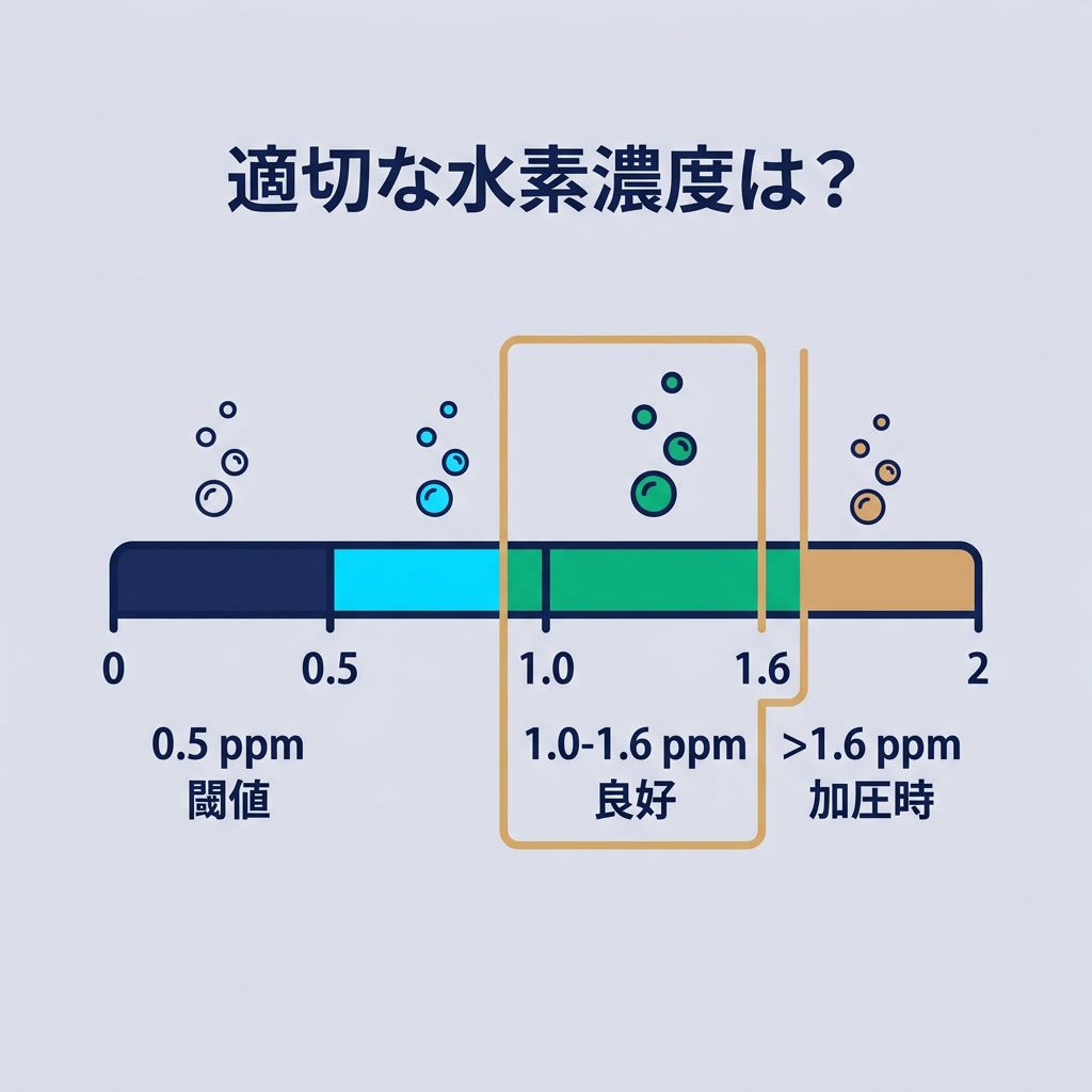水素水：効果・研究・ppm濃度（2026） – インフォグラフィック 2