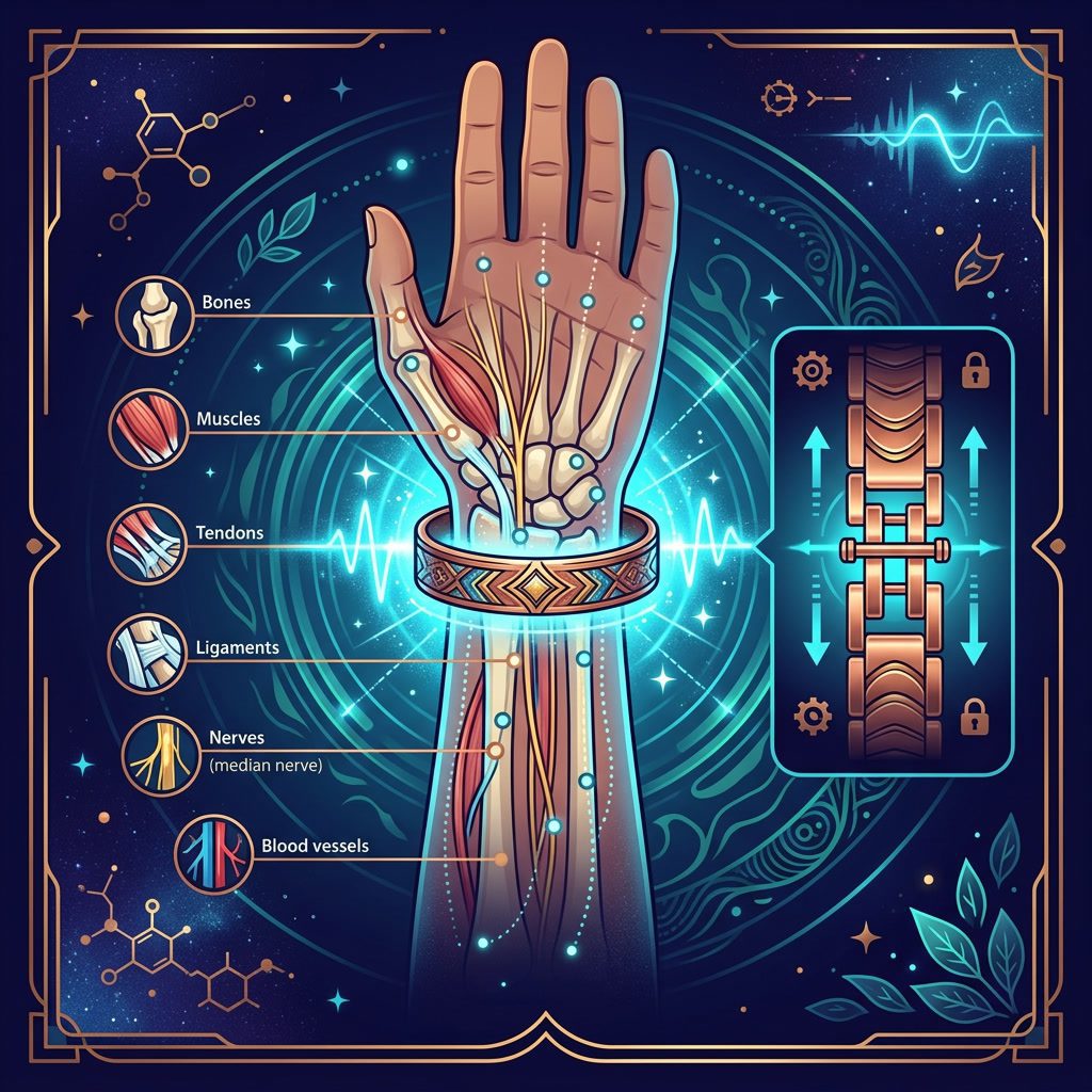 Leela Light Copper Bracelet infographic — function principle and quantum energy explained