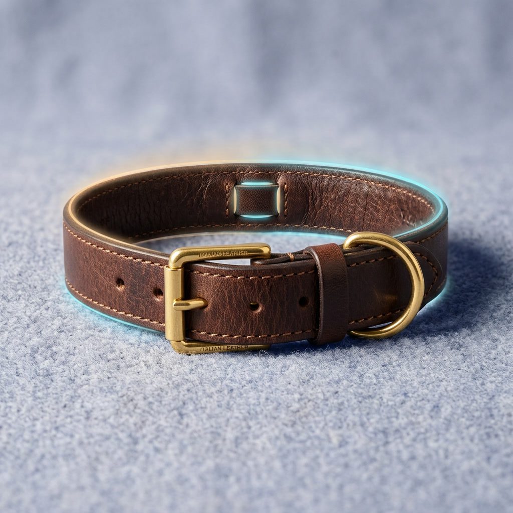 Leela dog collar leather featured