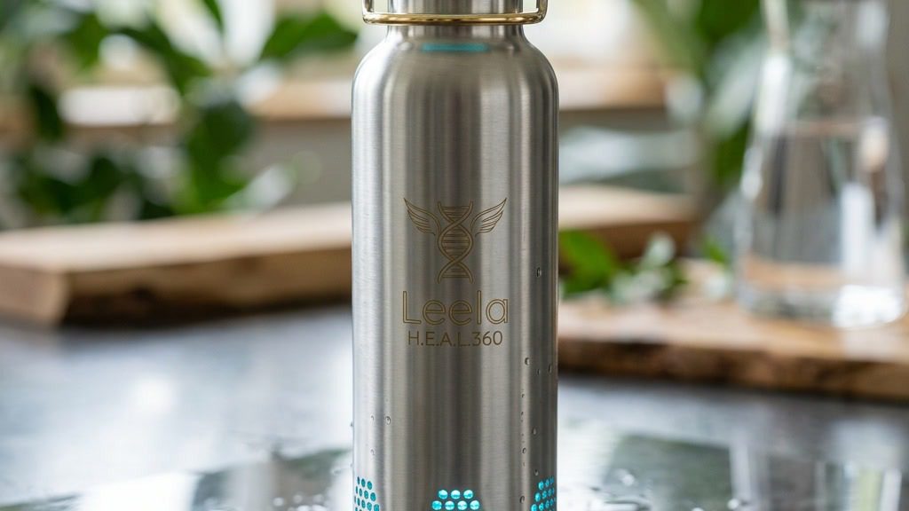 Leela H.E.A.L.360 Wasserflasche — Premium quantengeladene Trinkflasche