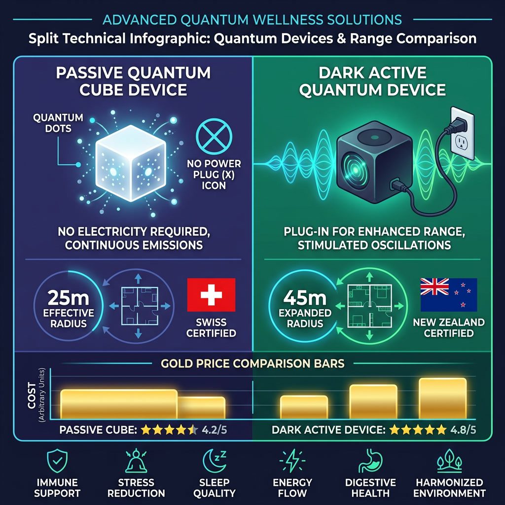 Leela量子纠缠被动技术 vs Blushield标量波主动技术 — EMF防护对比信息图
