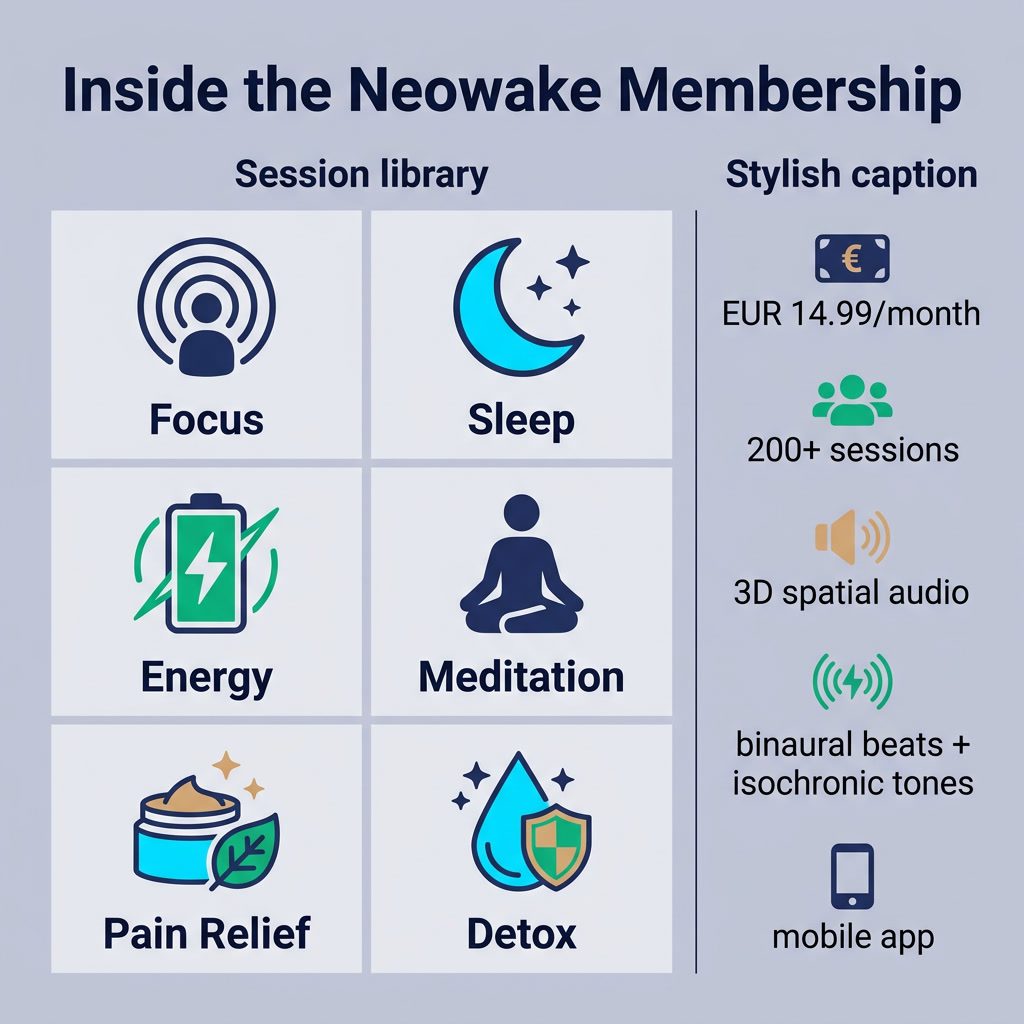 Inside the Neowake Membership — session library and features
