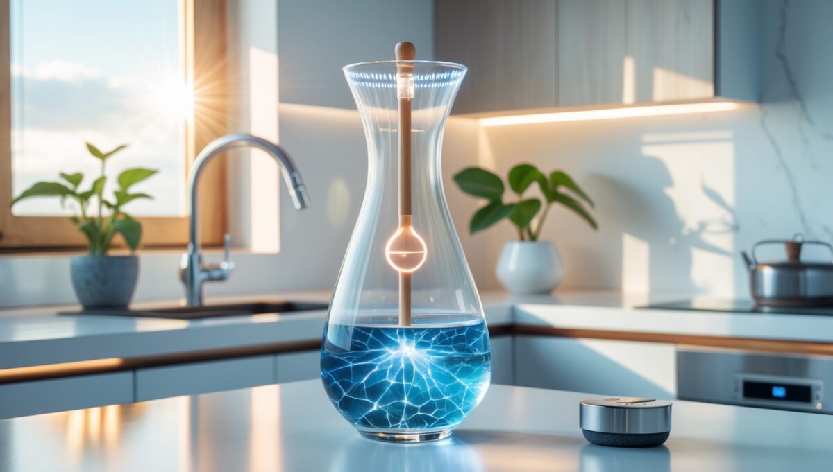 Analemma Wasserstab im Einsatz – Elegante Wasserstrukturierung durch Kohärenz-Transfer in moderner Küche