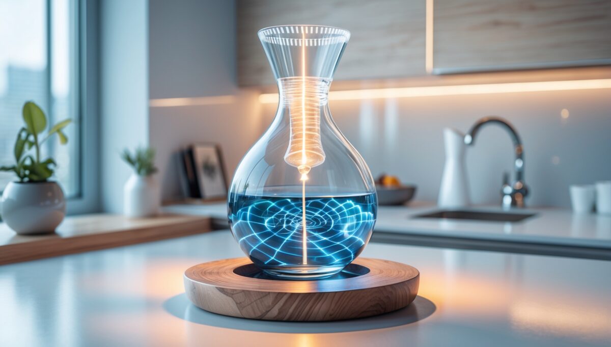 Mayu Swirl caraffa con vortice acqua in movimento - recensione strutturazione acqua 2026